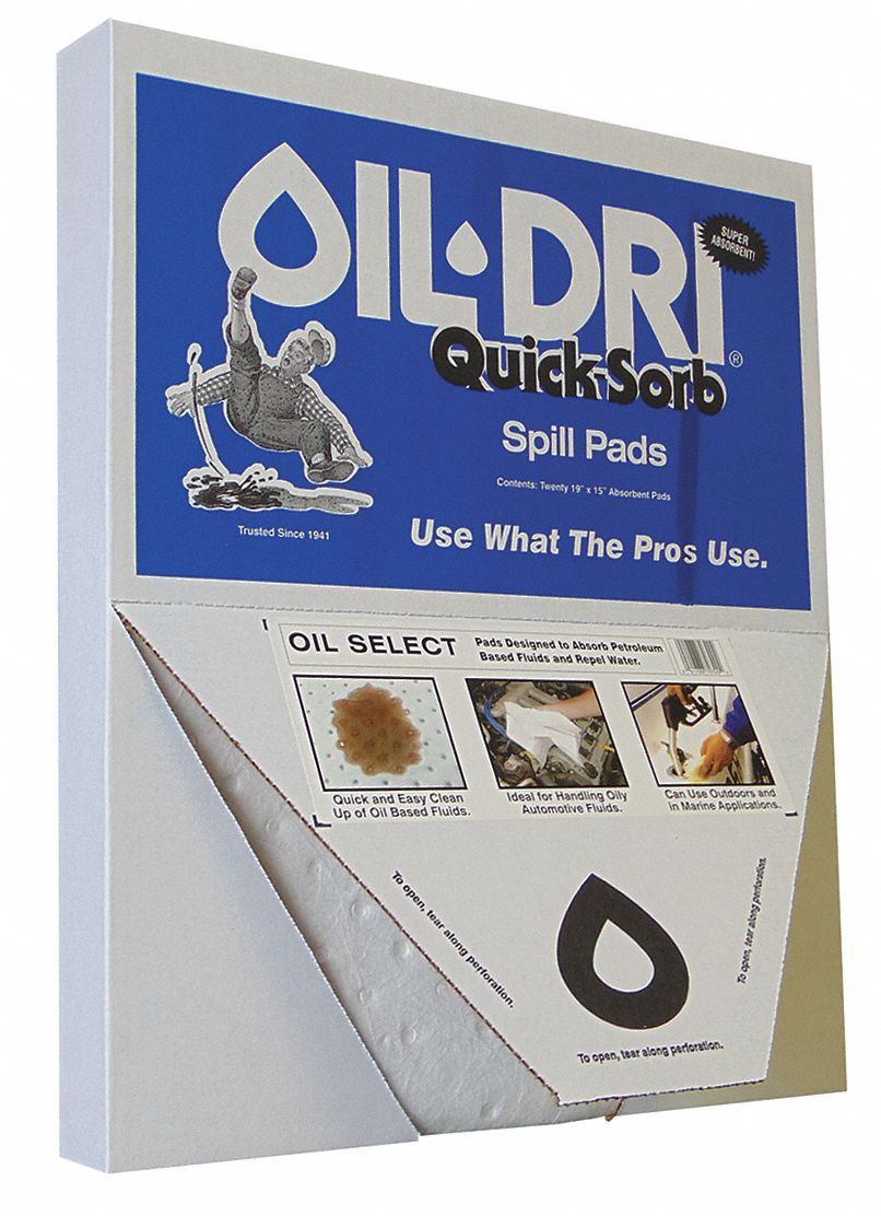 Absorb Pad Oil-Based Liquids White PK20