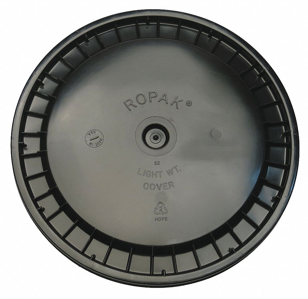 K4870 Plastic Pail Lid Black HDPE
