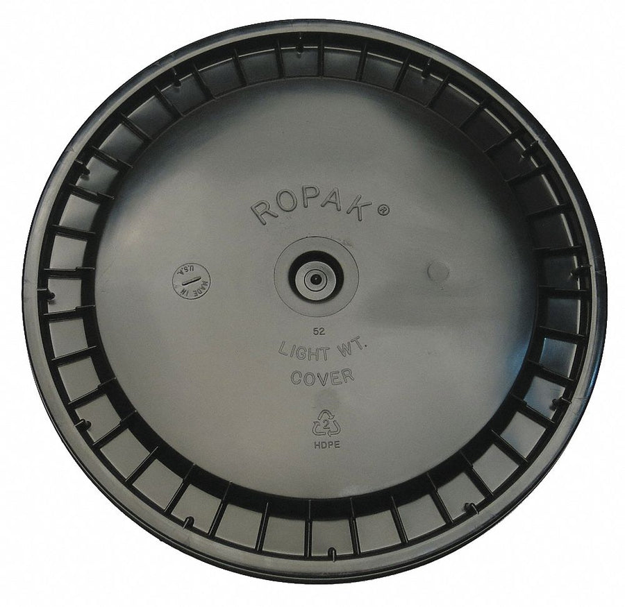K4870 Plastic Pail Lid Black HDPE
