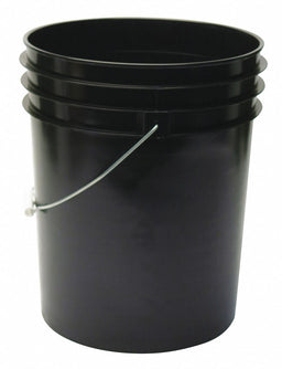 K7700 Pail Polyethylene Black Open Head