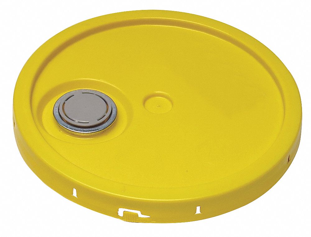 Plastic Pail Lid Yellow HDPE