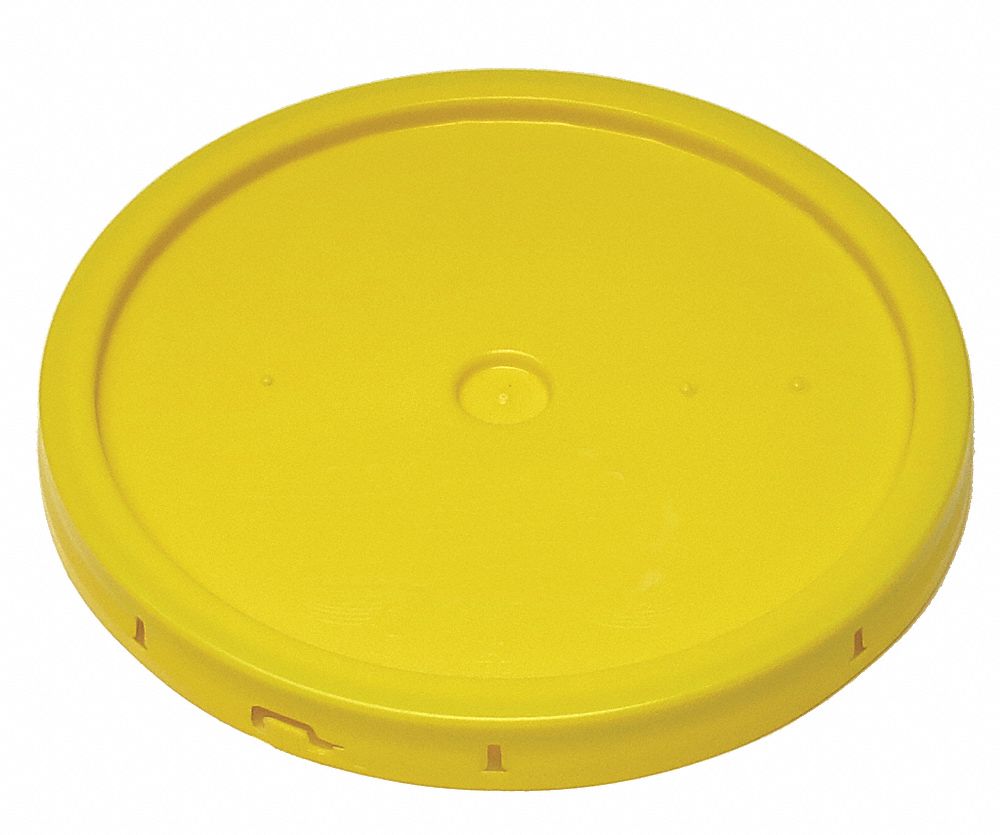 Plastic Pail Lid Yellow HDPE