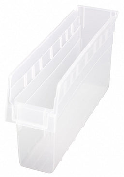 Shelf Bin Clear Polypropylene 8 in