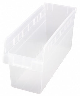 Shelf Bin Clear Polypropylene 8 in