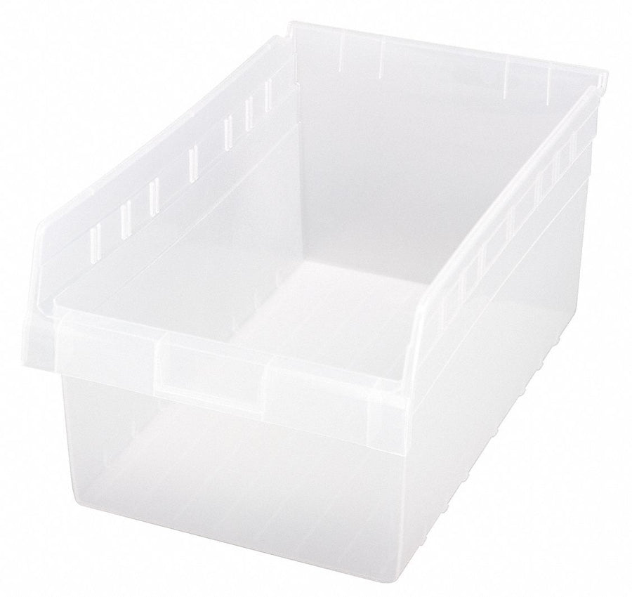 Shelf Bin Clear Polypropylene 8 in