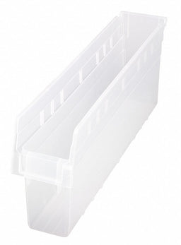 Shelf Bin Clear Polypropylene 8 in