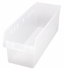Shelf Bin Clear Polypropylene 8 in
