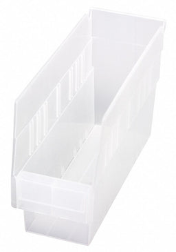 Shelf Bin Clear Polypropylene 6 in