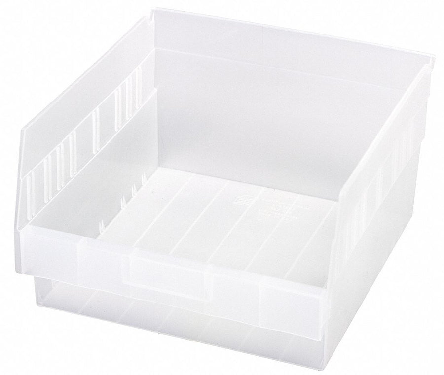 Shelf Bin Clear Polypropylene 6 in