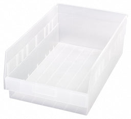 Shelf Bin Clear Polypropylene 6 in