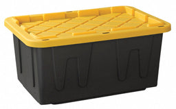 Storage Tote Black/Yellow Polypropylene