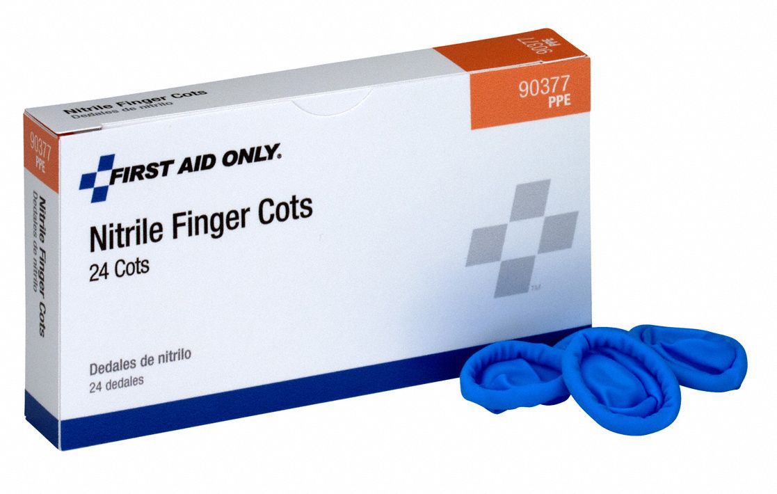 Powder Free Finger Cots Blue PK24