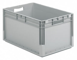 Straight Wall Container Gray Solid HDPE
