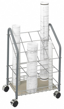 Roll File 12 Compartments Light Gray