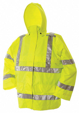 H7524 Rain Jacket Class 3 Type R Ylw/Grn M