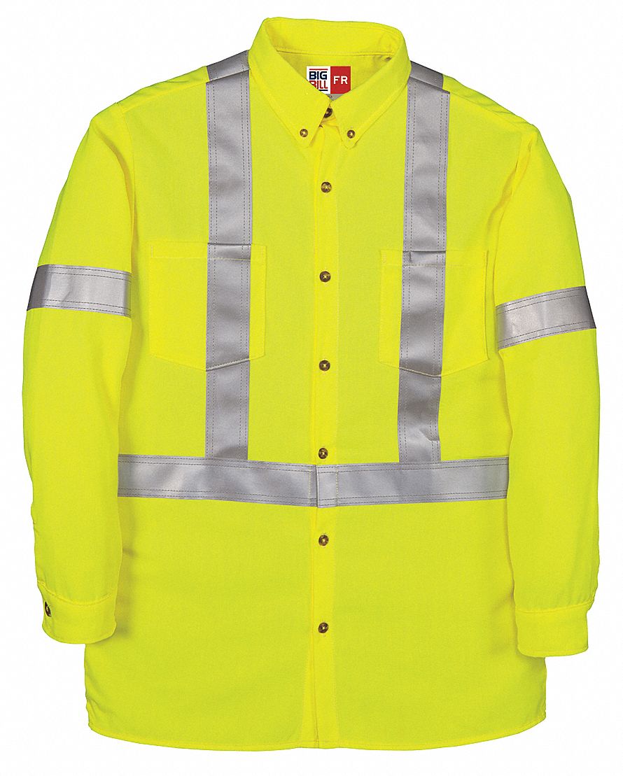 H5832 FR Long Sleeve Shirt Yellow XL Button
