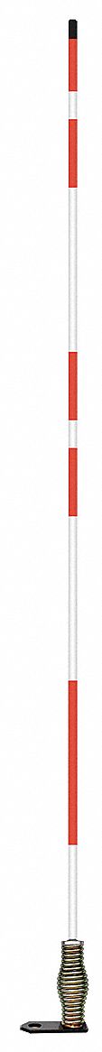 Hydrant Marker 5 ft Fiberglss White/Red