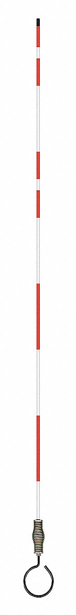 Hydrant Marker 7 ft Fiberglss White/Red
