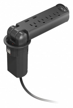 Surge Outlet Strip w/Pop-Up Desk Grommet