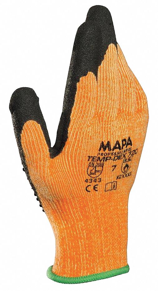 Heat Resistant Gloves Nitrile Orng 7 PR