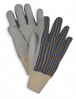 D1569 Leather Gloves Blue/Gray L PR
