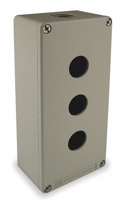 PushButtonEnclosure 22mm 3Hole DiCstZinc