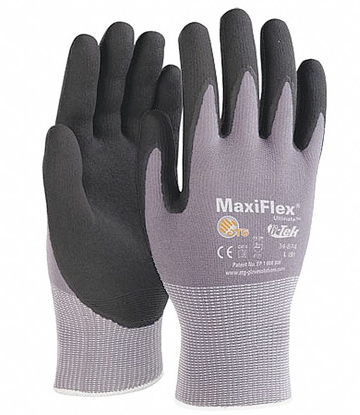 PR Coated Glove Nitrile M Blk/Gray