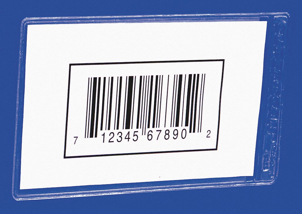 Label Holder Clear Smooth Slide-In PK25