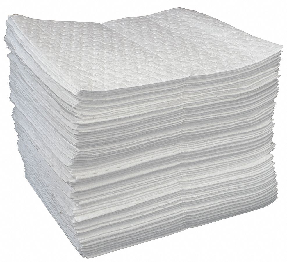 Absorb Pad Oil-Based Liquids White PK100