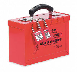 Group Lockout Box 12 Locks Max Red