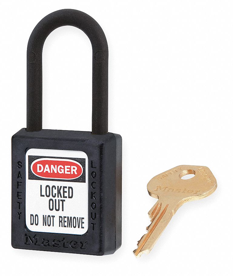D1942 Lockout Padlock KD Black 1-3/4 H