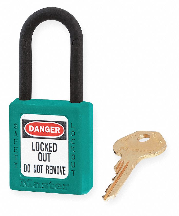 D1942 Lockout Padlock KD Teal 1-3/4 H
