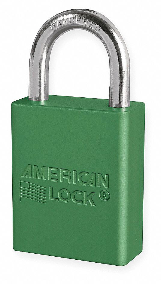 D1916 Lockout Padlock KD Green 1-7/8 H