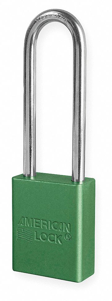 D8965 Lockout Padlock KA Green 1-7/8 H