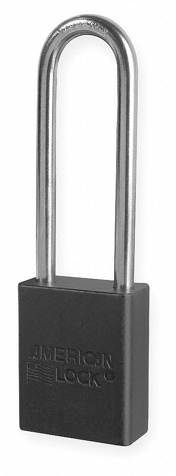 D8965 Lockout Padlock KA Black 1-7/8 H