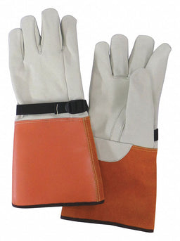 D1039 Elec. Glove Protector 8 Beige/Orange PR