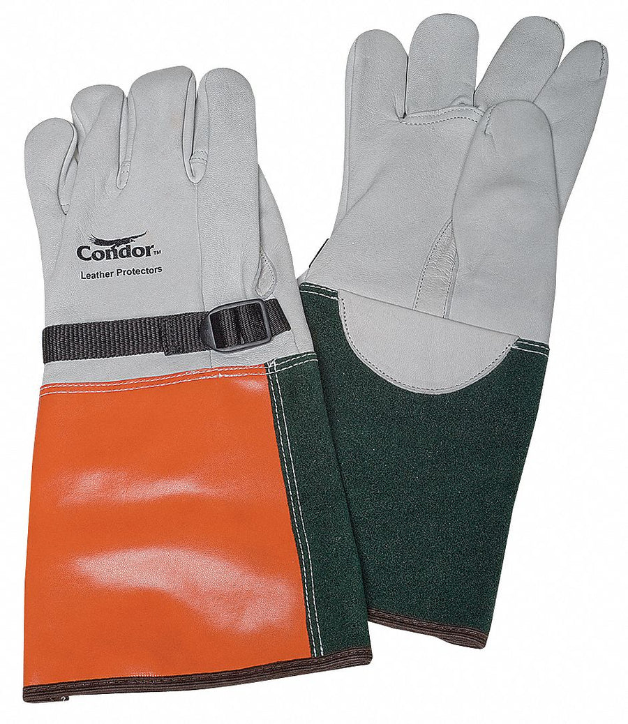 Elec. Glove Protector 9 Wht/Org/Grn PR