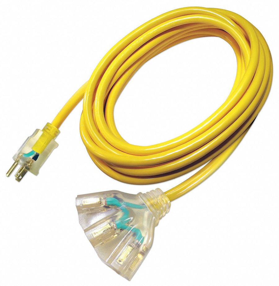 Extension Cord 25ft 12Ga 15A SJTOW Yel