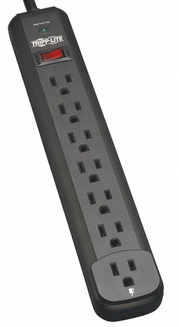 Surge Protector Strip 7 Outlet Blk