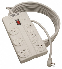 Surge Protector Strip 8 Outlet Wht