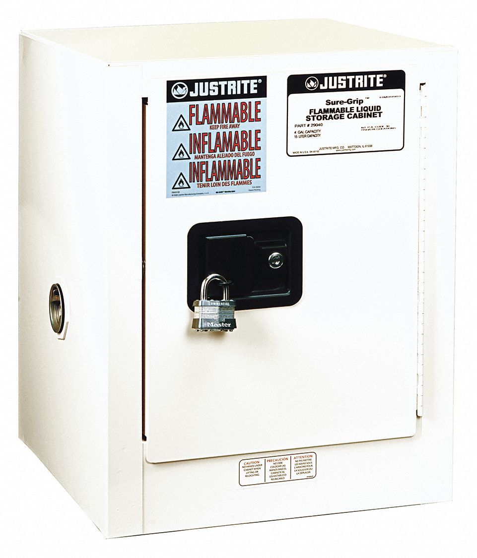 E4581 Flammable Safety Cabinet 4 gal White
