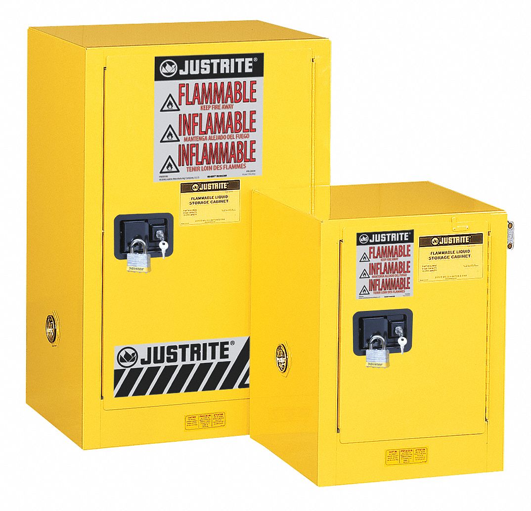 Flammable Safety Cabinet 15 gal Yellow