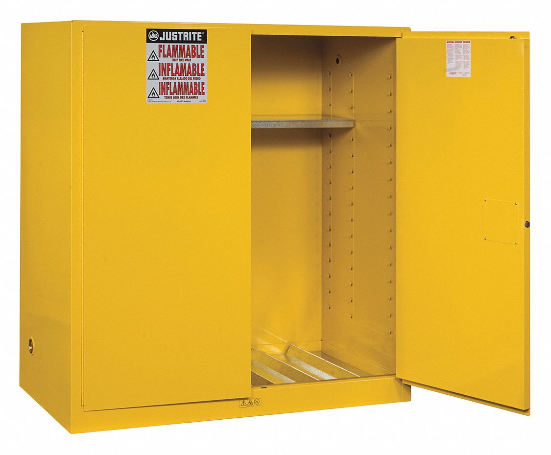Flammable Cabinet Vertical 2X55 gal YLW