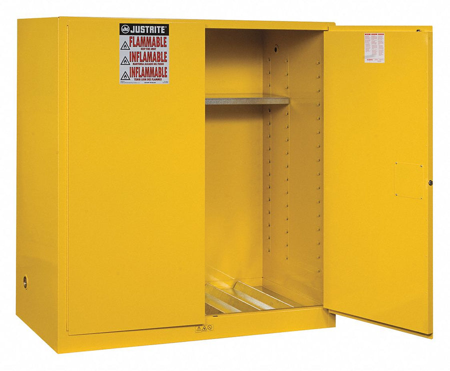 Flammable Cabinet Vertical 2X55 gal YLW