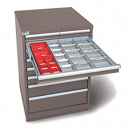 Mod Drwr Cab 41-1/2 H 10 Drwr Light Gray