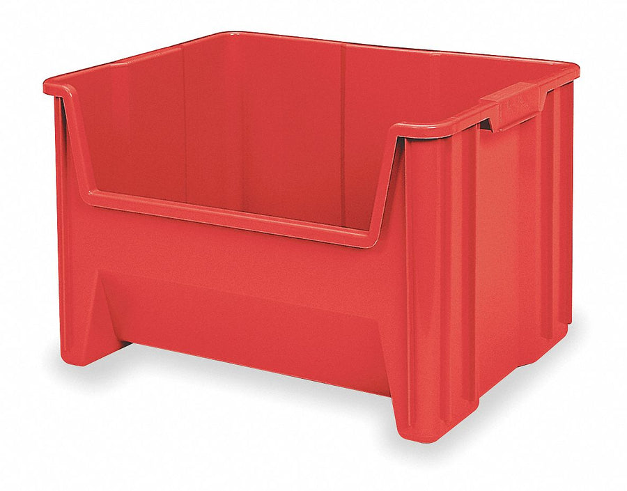 F8828 Stacking Bin Red Plastic 12 7/16 in