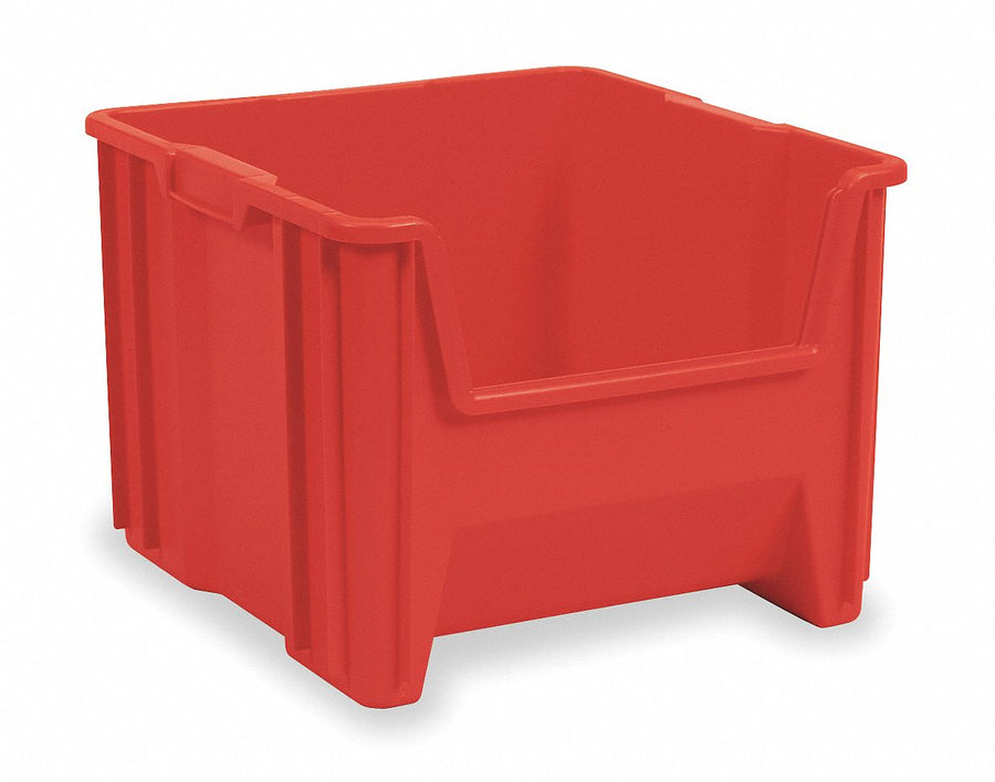 F8826 Stacking Bin Red Plastic 12 1/2 in
