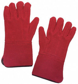 Heat Resist Gloves Red XL Terry Cloth PR