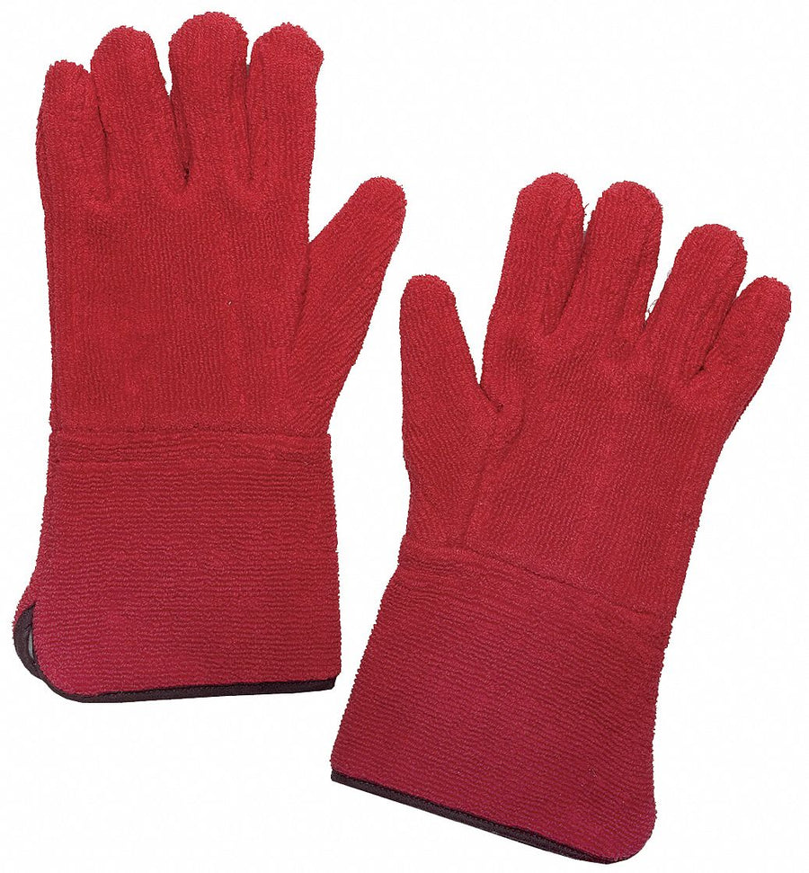 Heat Resist Gloves Red XL Terry Cloth PR