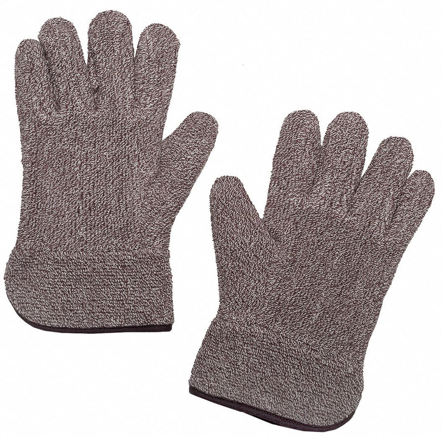 Heat-Resistant Mittens XL Brown/White PR